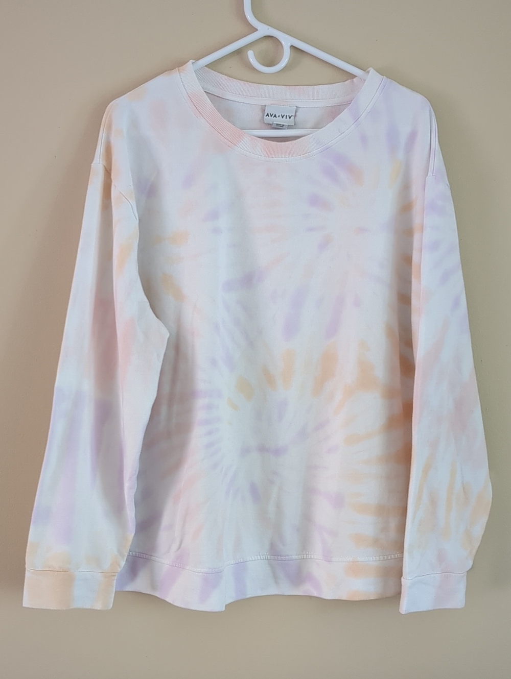 X Ava & Viv Tie Dye Pullover Long Sleeve Sweatshirt